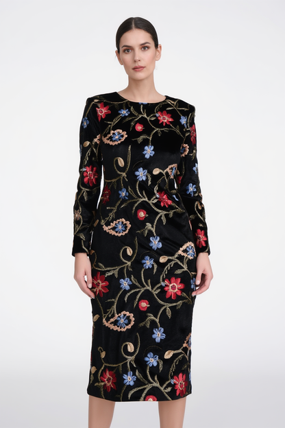 Luna | Vestido Midi Floral Elegante