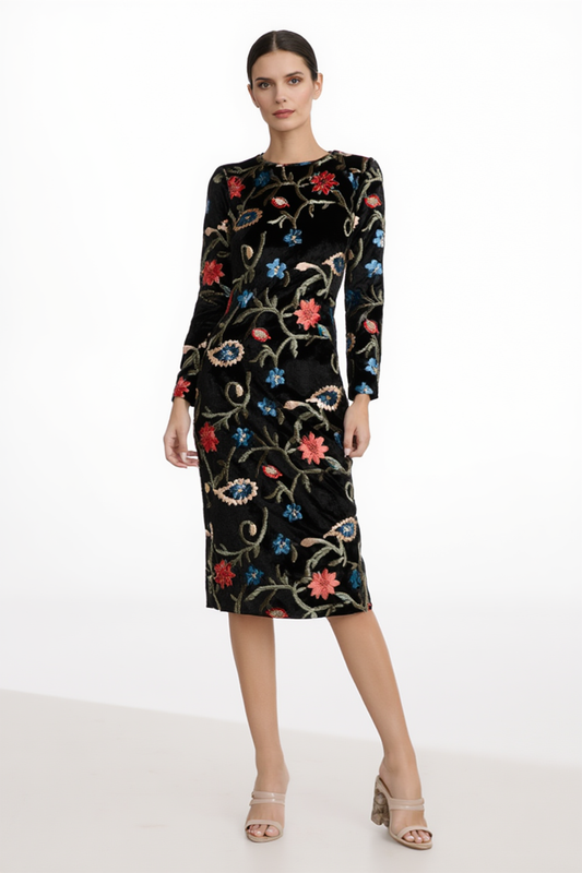 Luna | Vestido Midi Floral Elegante