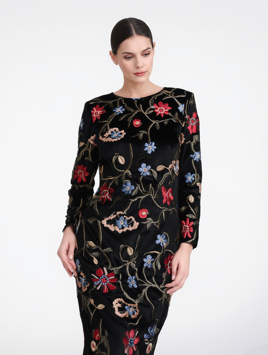 Luna | Vestido Midi Floral Elegante